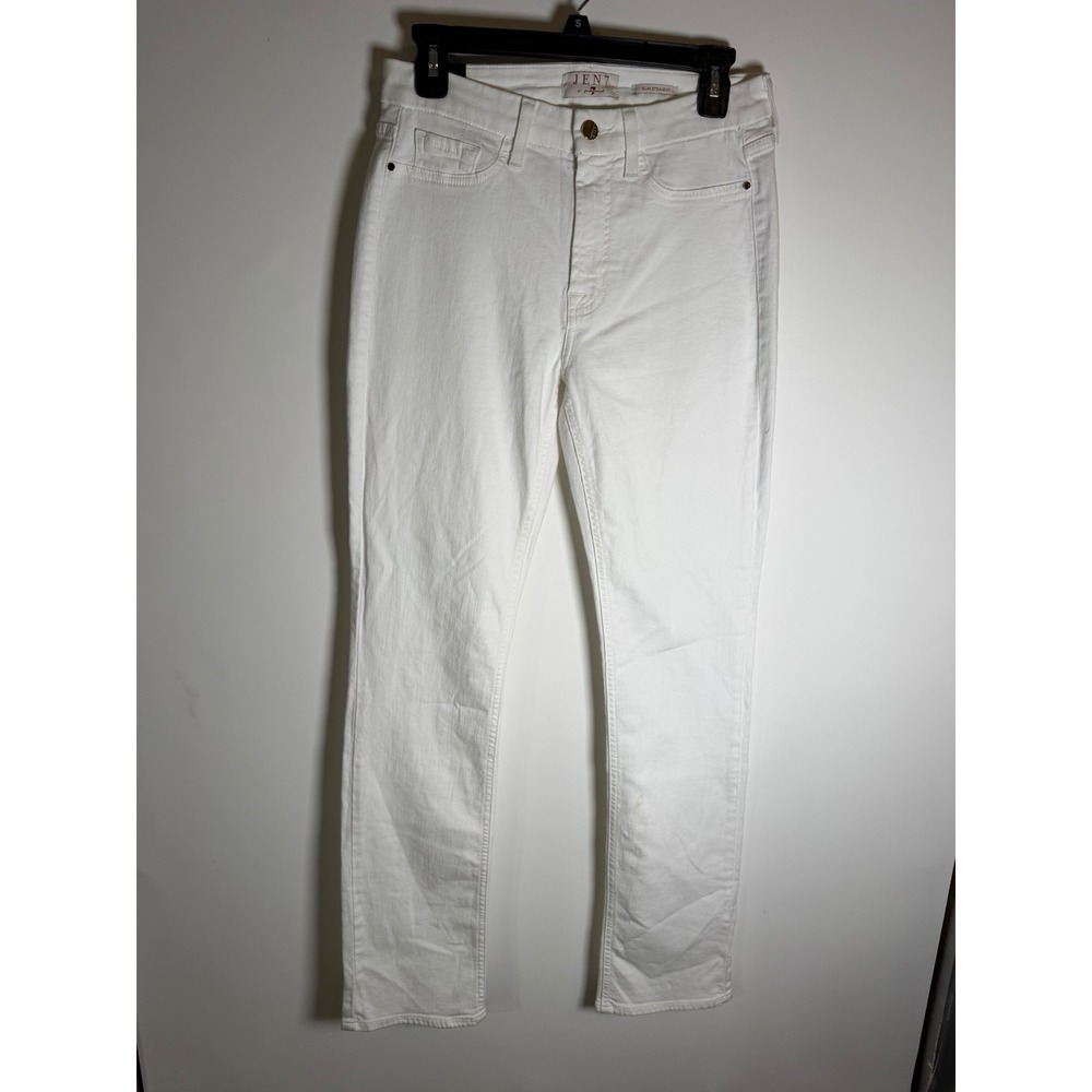 Jen7 by 7 For All Mankind Slim Straight Jeans White Size 6